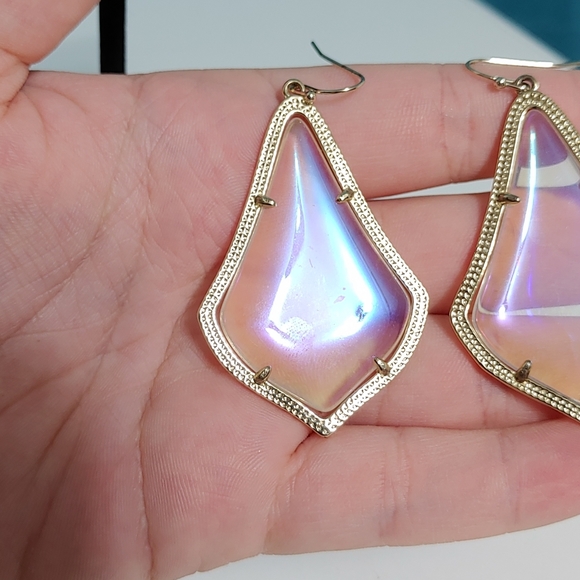 Kendra Scott Clear Iridescent Earrings - Picture 8 of 8